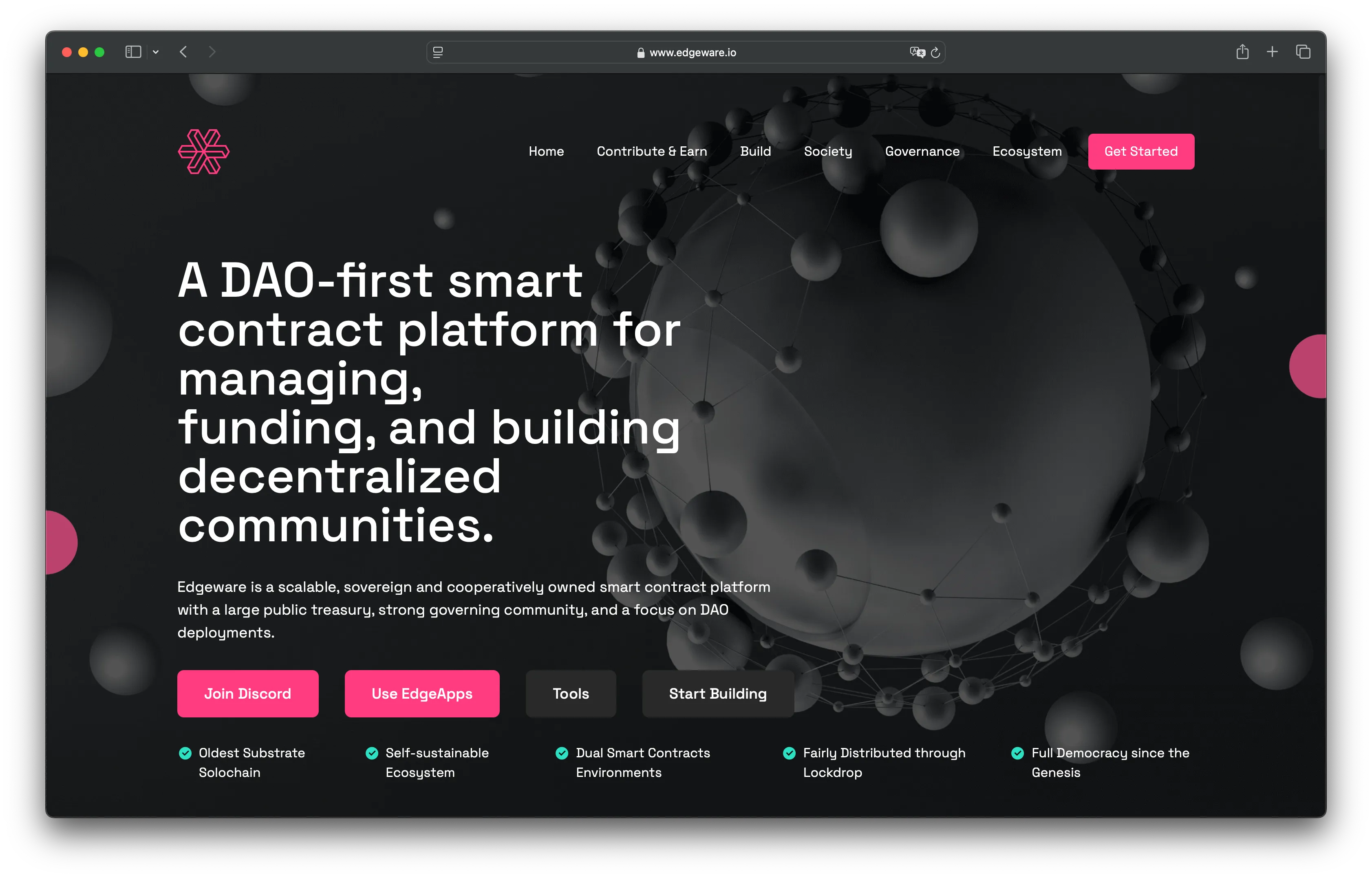 Edgeware.io screenshot
