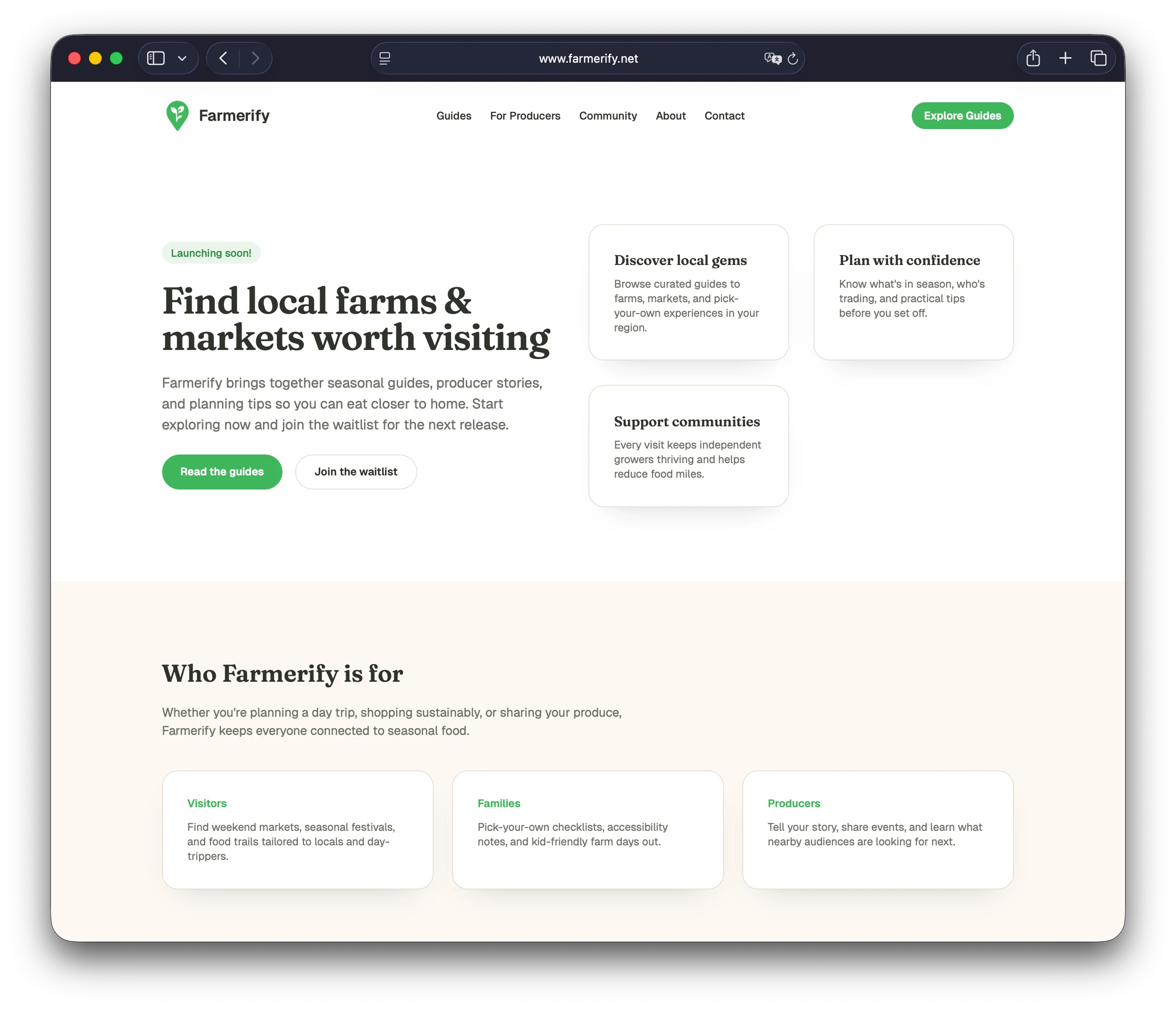 Farmerify.net screenshot
