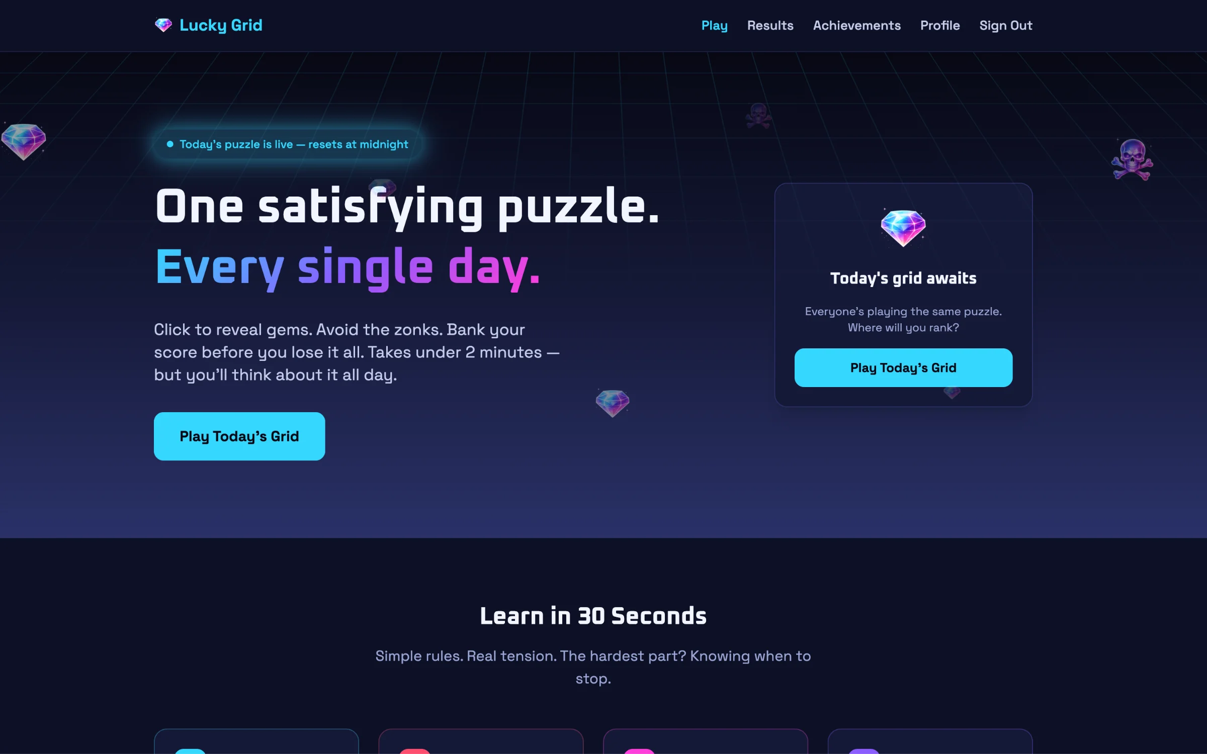 LuckyGrid.net screenshot