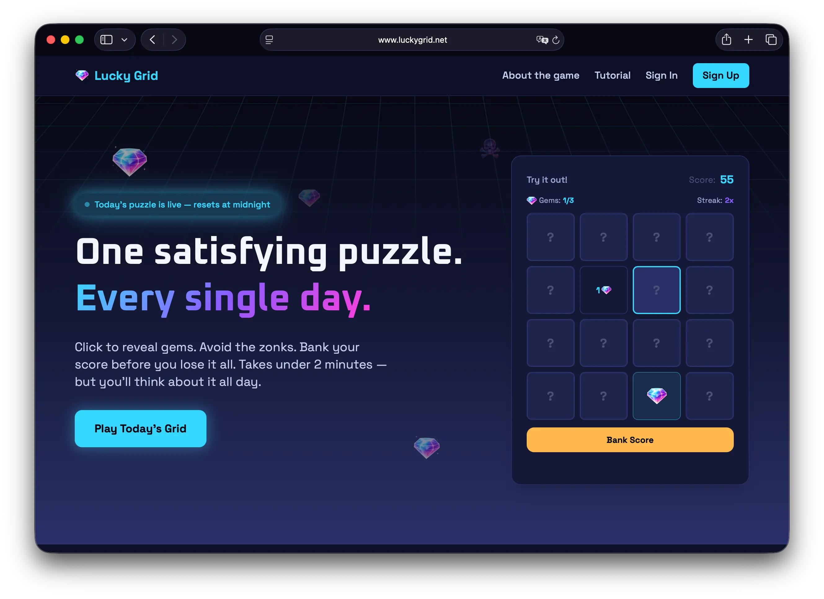 LuckyGrid.net screenshot