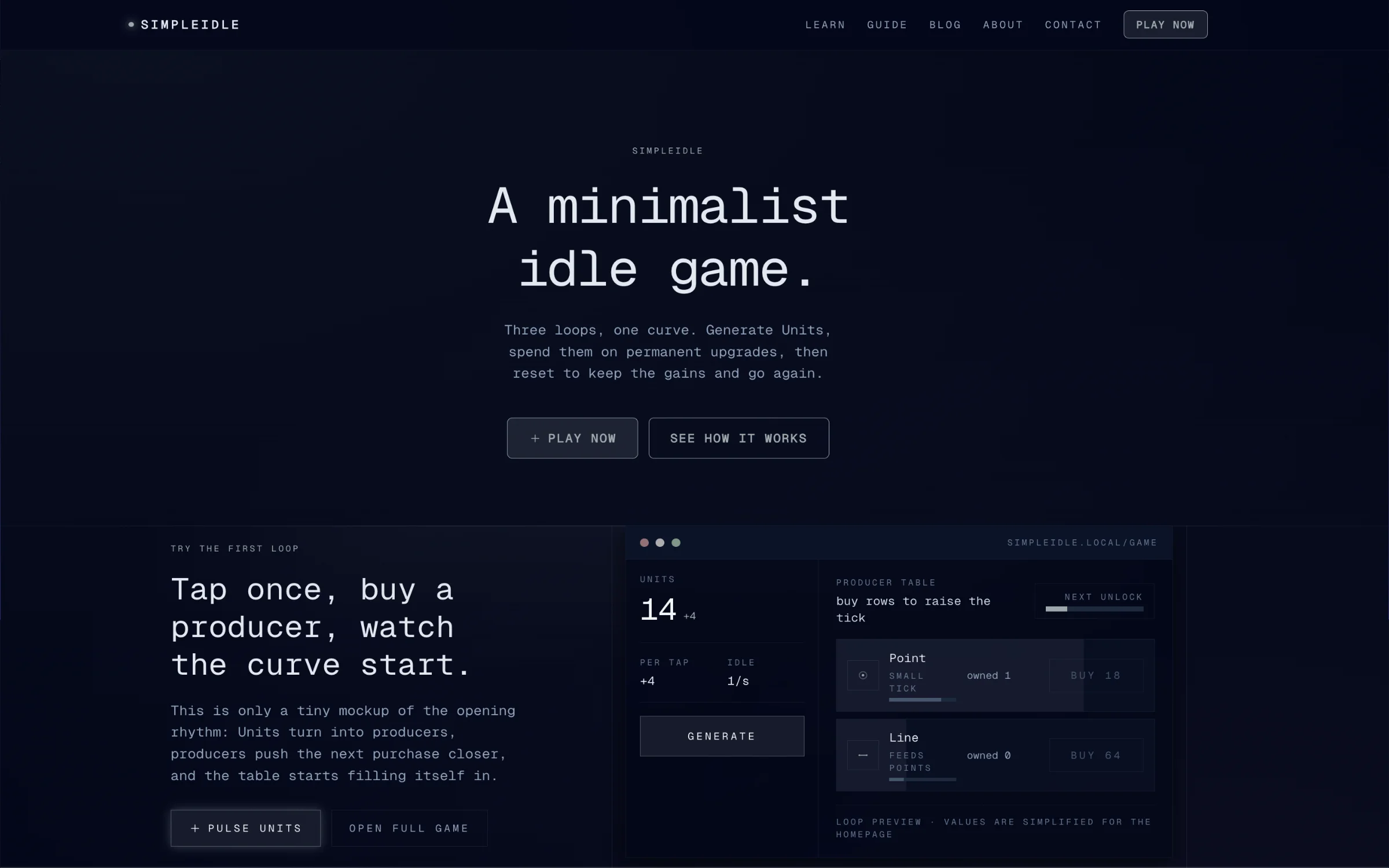 SimpleIdle.com screenshot